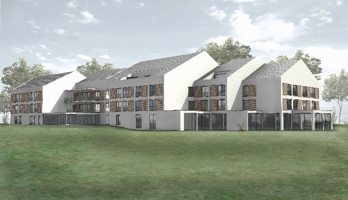 Außenansicht des Gebäudes in einem Computermodell